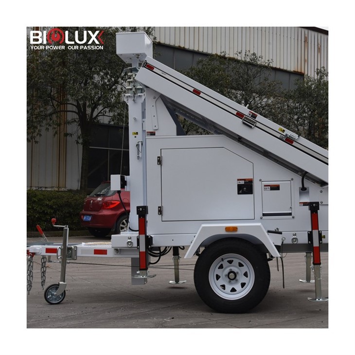 Mobile Solar Tower With Wifi Security Cameras