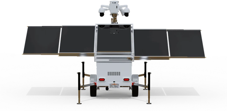 Rapid Deployment Security Trailer 5*450W Solar Panels Mobile Powered CCTV Trailer For Mining Site high quality