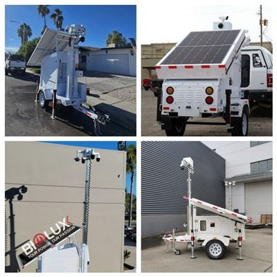 Customers Love It 3panels Solar Surveillance Trailer With Camera From China Factory