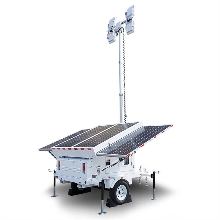 Mobile Solar Generator Trailer With Light