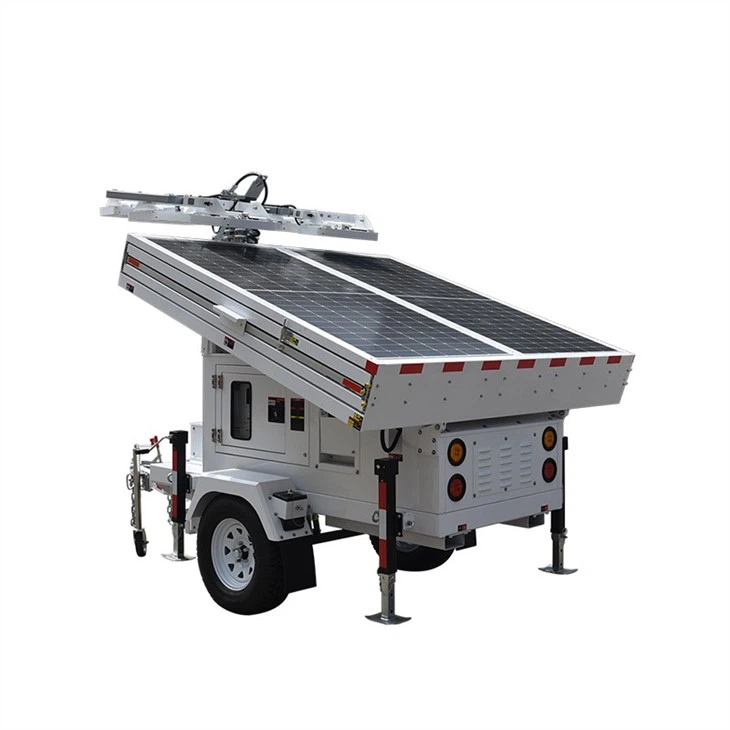 Outdoor Solar Trailer With LED Light