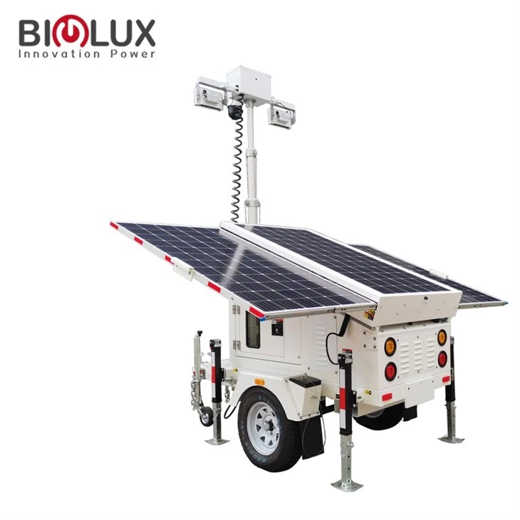 Thermal Camera Mobile Solar CCTV Trailer