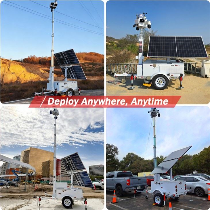 Rechargeable Mobile CCTV Tower